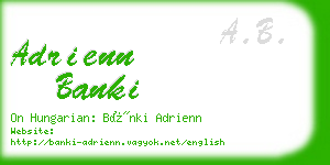 adrienn banki business card